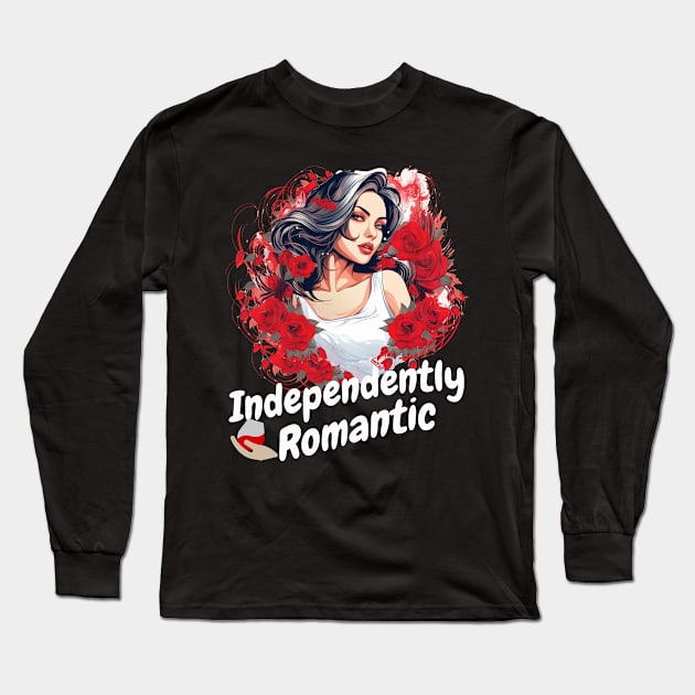 Valentine's Day Latina Independently Romantic Long Sleeve T-Shirt by ejsulu